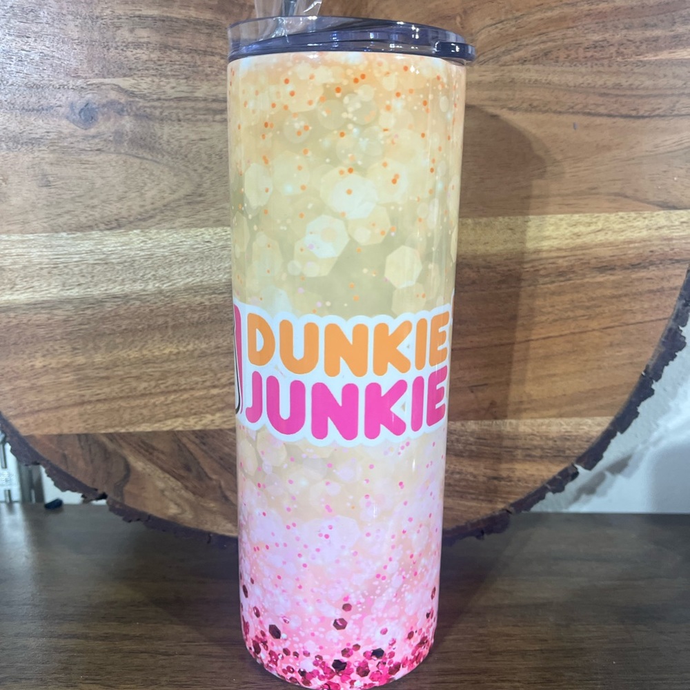 Dunkie Junkie 20 oz Skinny Tumbler